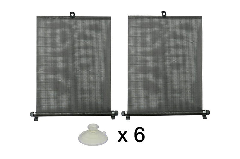 Perde dielli me rrotull dhe vakuma 2 x 45 cm e zezë, PVC-1