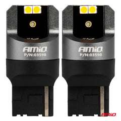 Drita LED CANBUS PRO 7440 WY21W 4x3030 SMD portokalli 12/24V AMIO-03590-2