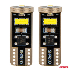 Drita LED CANBUS T10e W5W 3x2055 SMD të bardha 12V/24V-2