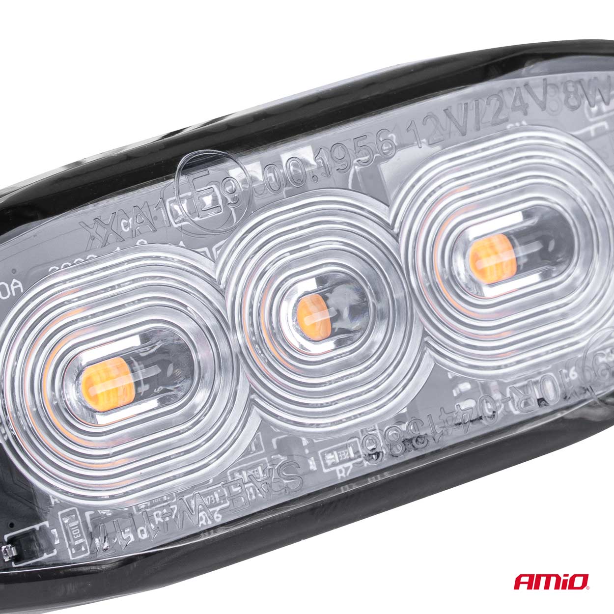 Dritë sinjalizuese Slim Amber për grill 3x3W LED R65 R10 12/24V IP67