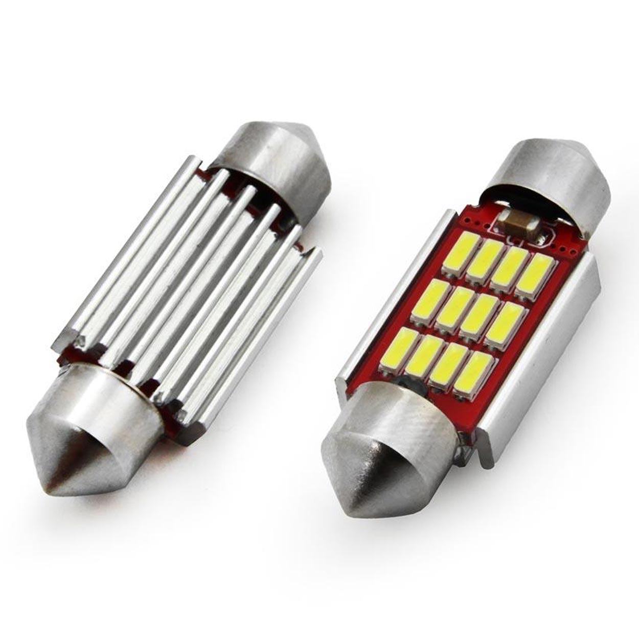 LED CANBUS 4014 12SMD Festoon C5W/C10W/C3W 39 mm, e bardhë 12V/24V