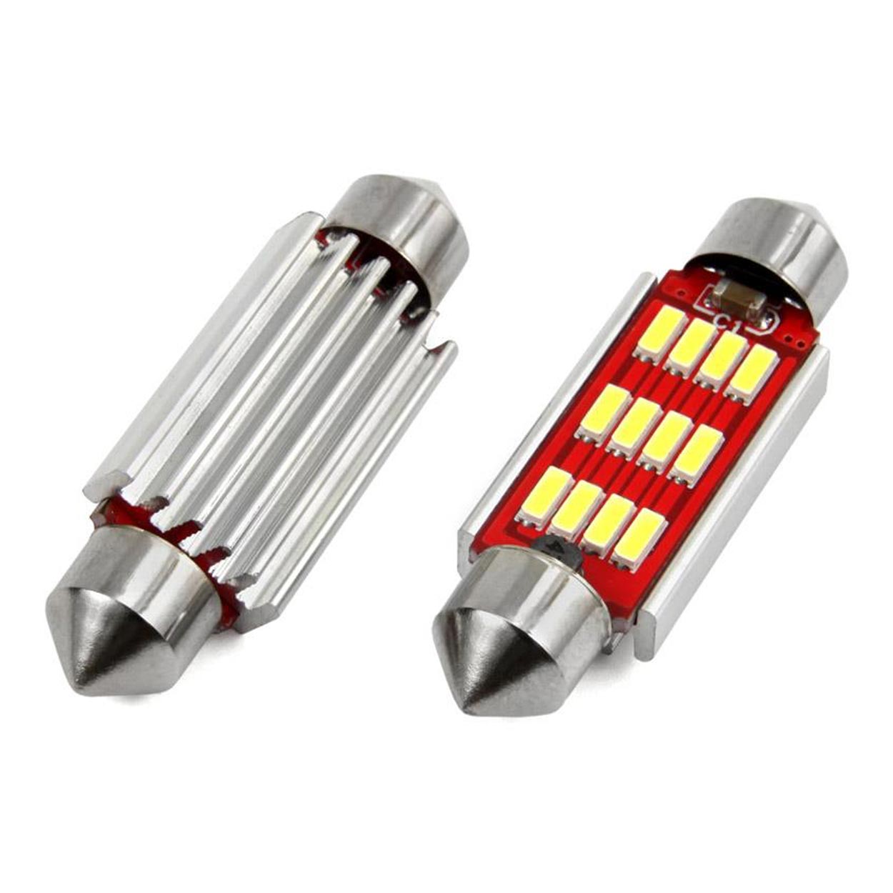 LED CANBUS 4014 12SMD Festoon C5W/C10W/C3W 41 mm, e bardhë 12V/24V