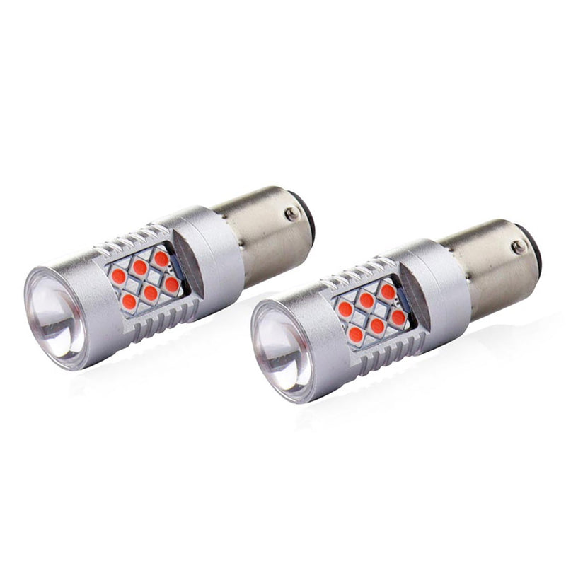 LED CANBUS 3030 24SMD 1157 BAY15D PR21/5W, e kuqe 12V/24V-2