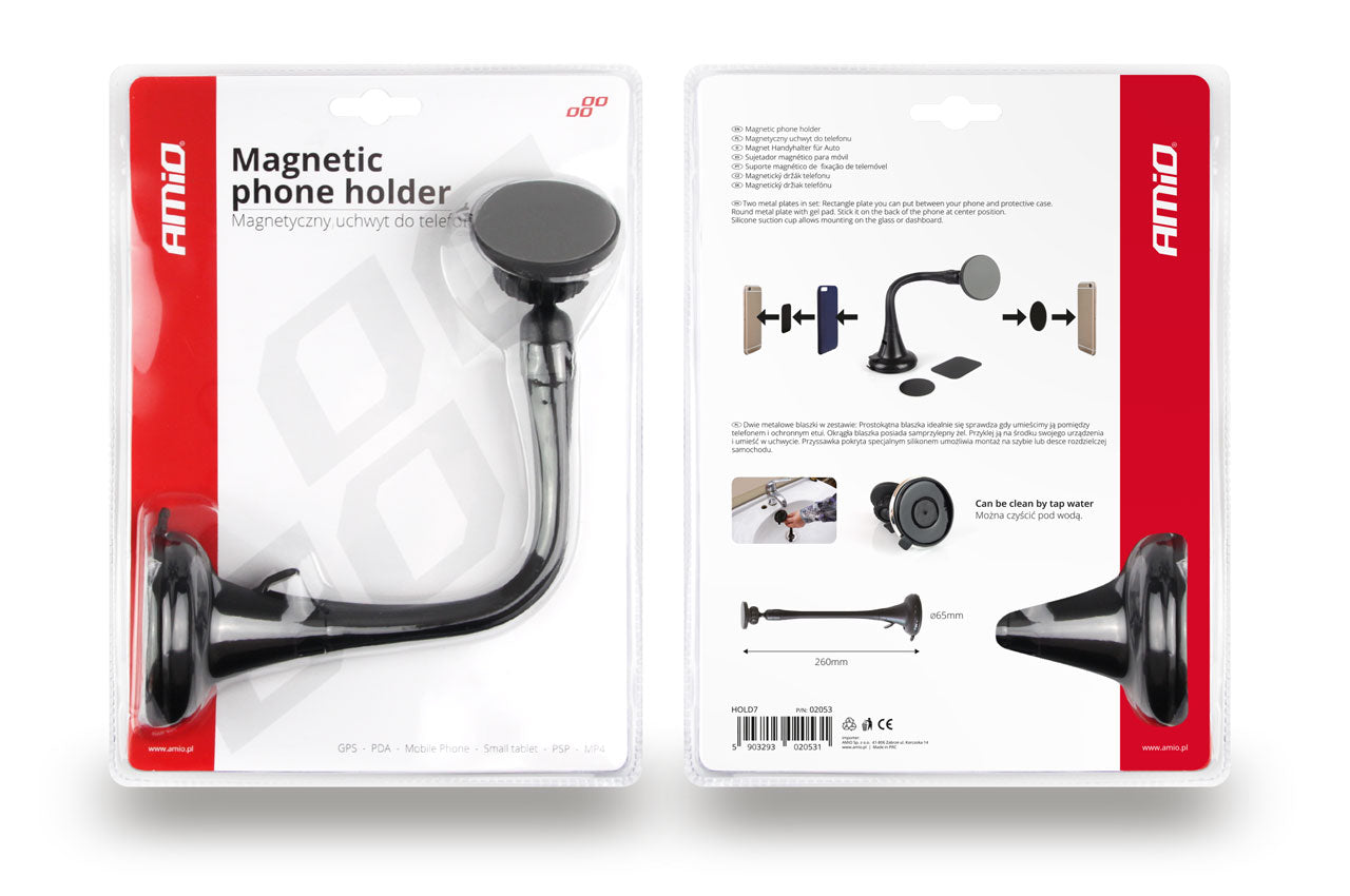 Mbajtëse magnetike për telefon me thithëse të gjatë HOLD-07