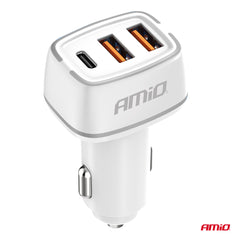 Karikues veture 2x USB-A + USB-C 32W 12/24V-2