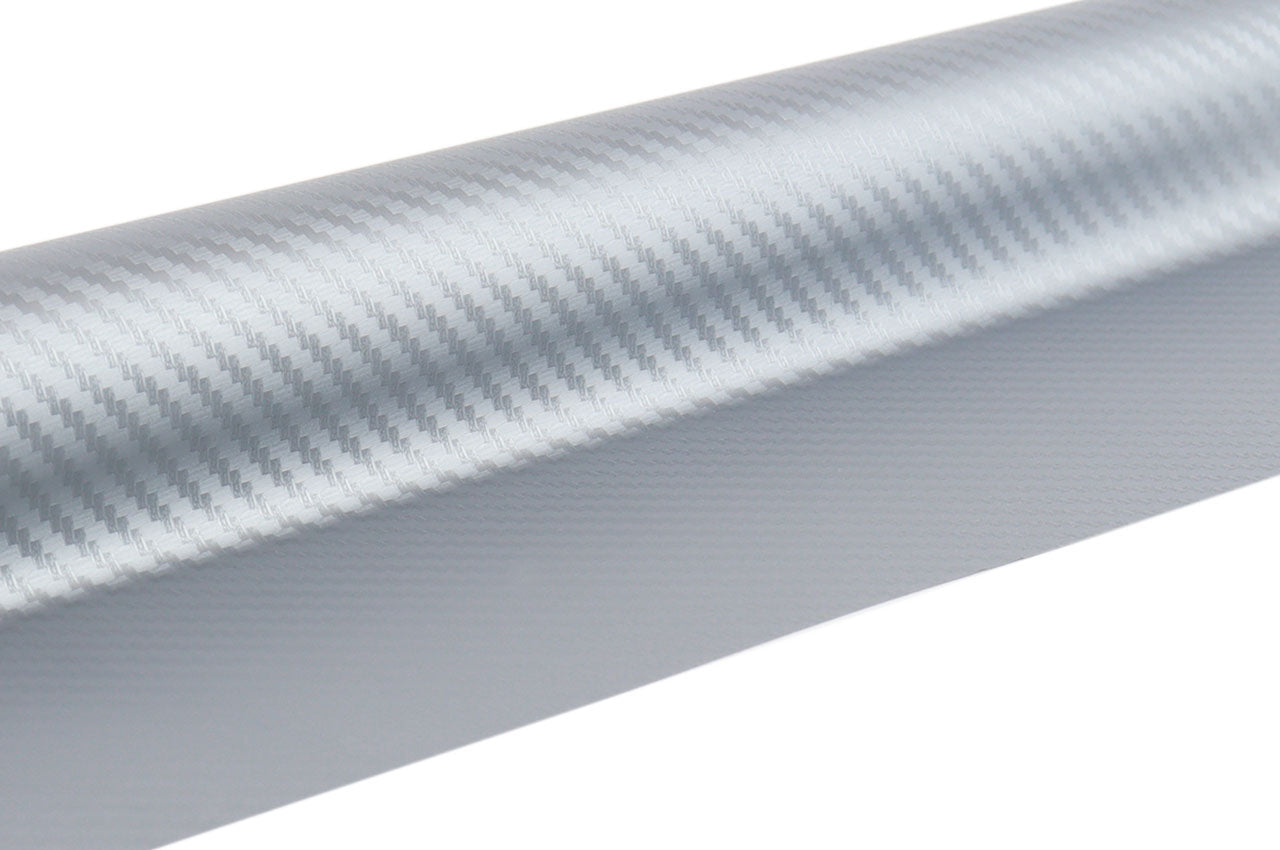 Folje karboni 3D silver për veturë, 30cm x 150cm