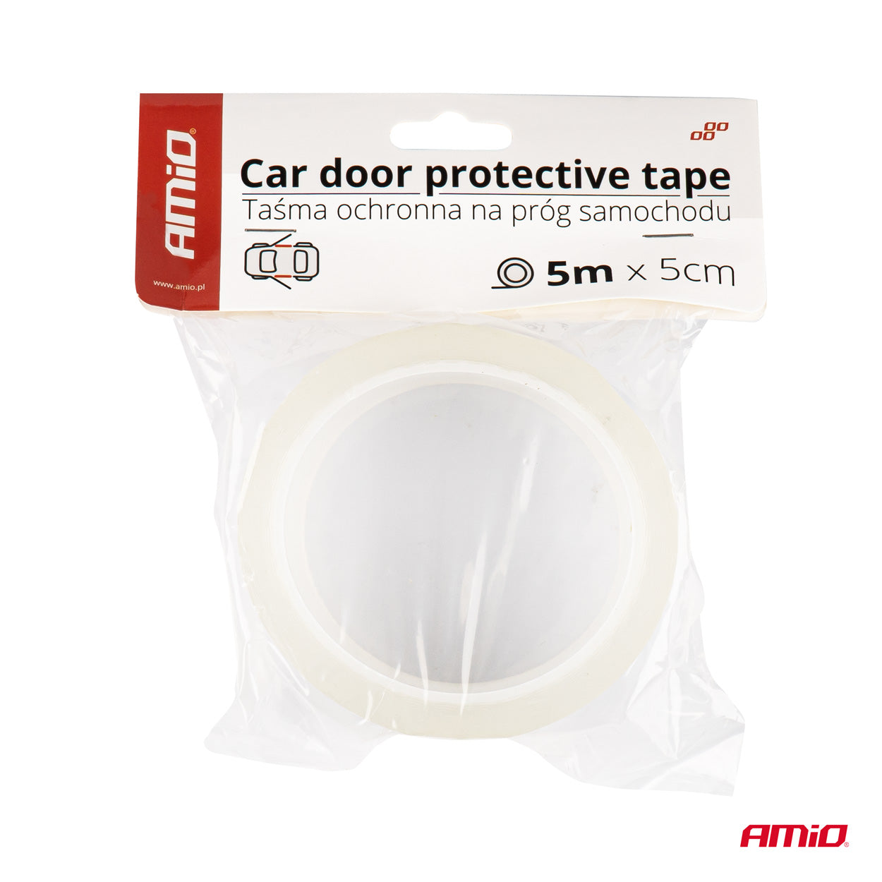 Shirit transparent mbrojtës për pragun e derës së veturës 5 m x 5 cm