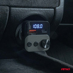 Transmetues FM për veturë 1×USB-A + 1×USB-C 12V/24V-2