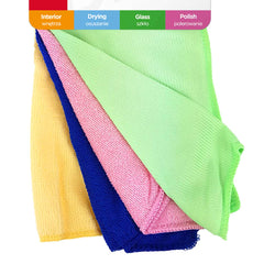 Set peshqirësh pastrimi prej mikrofibre, 4 lloje, 30×30 cm-2