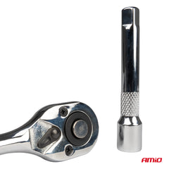 Set çelësash me rrathë dhe mekanizëm ratchet, matës metrik, 11 copë (1/2" 10–24 mm)-2
