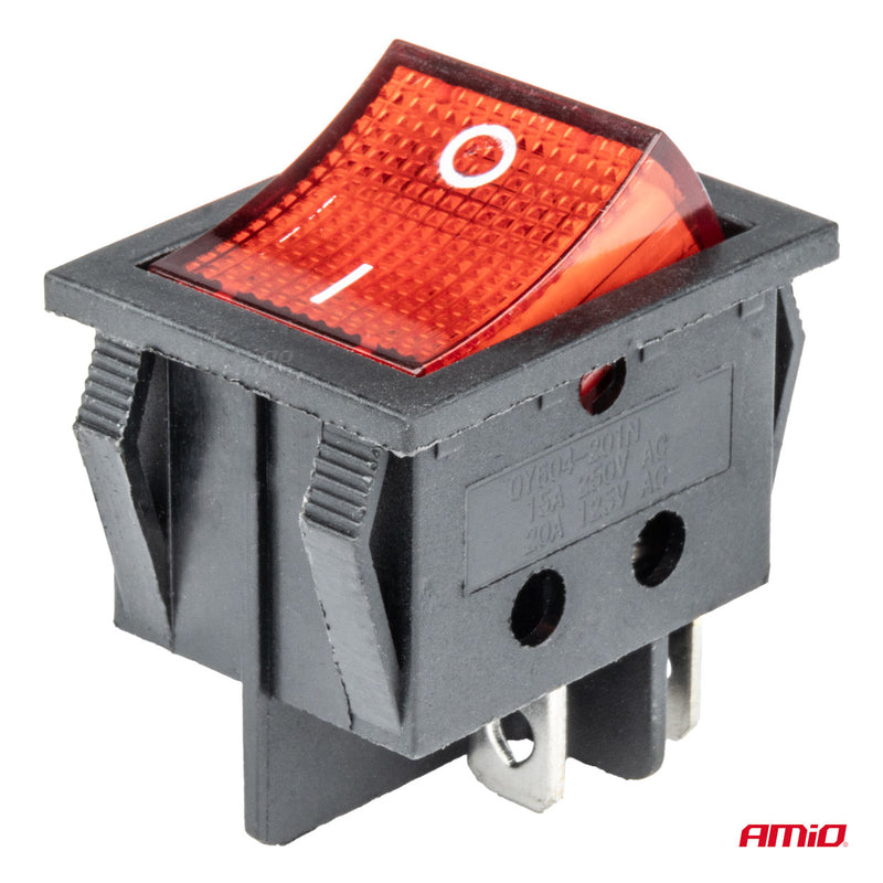 Çelës drejtkëndor 12V/230V (me dritë të kuqe) BU02-2