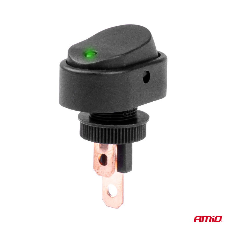 Ndërprerës eliptik me dritë të gjelbër 12/24V max 30A ON/OFF-2