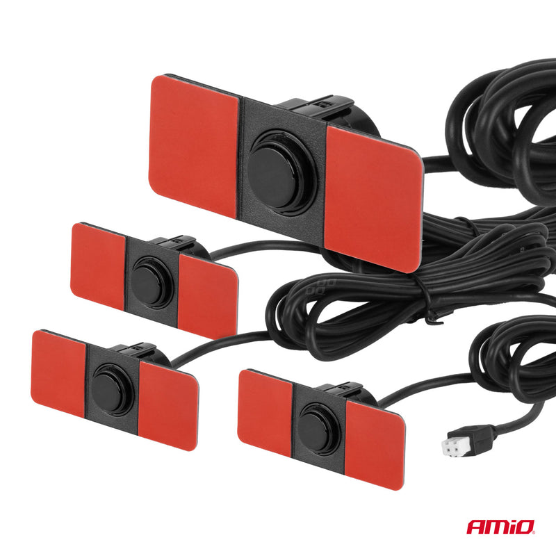 Sistem asistimi parkimi me buzzer, 4 sensorë, i zi, montim i brendshëm 16.5 mm-3