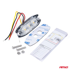 Dritë sinjalizuese Slim Amber për grill 3x3W LED R65 R10 12/24V IP67-3