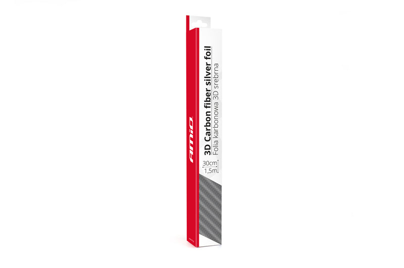 Folje karboni 3D silver për veturë, 30cm x 150cm-3