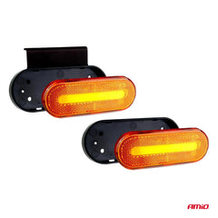 Dritë LED konturuese marker AMiO OM-01-O ovale, portokalli-3
