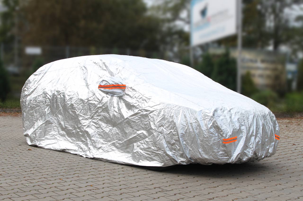 Mbulesë alumini për veturë me zinxhir, reflektuese, 120g + pambuk, ngjyrë argjendi, madhësia: XL-3