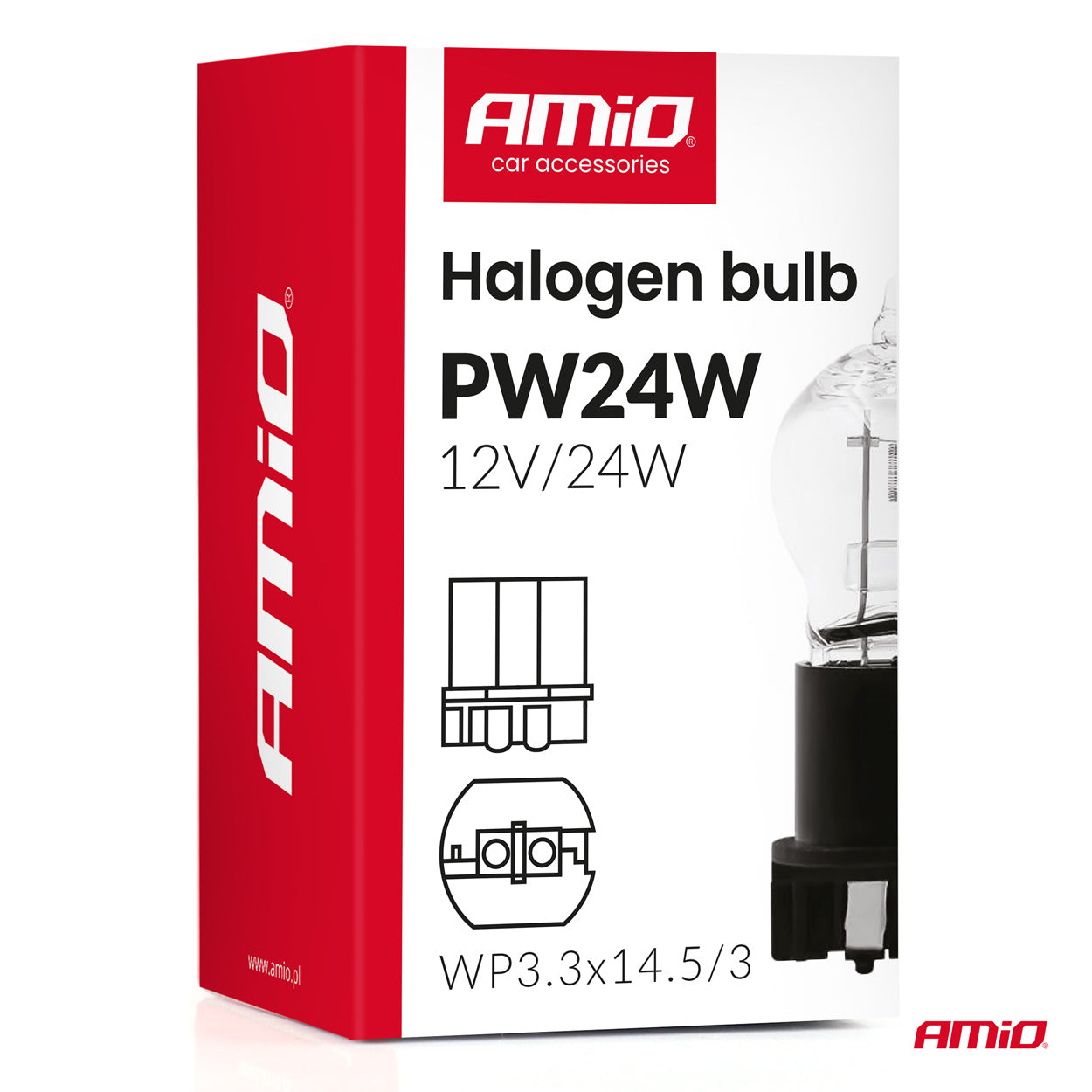 Dritë halogjene PW24W WP3.3x14.5-3 24W 12V-3