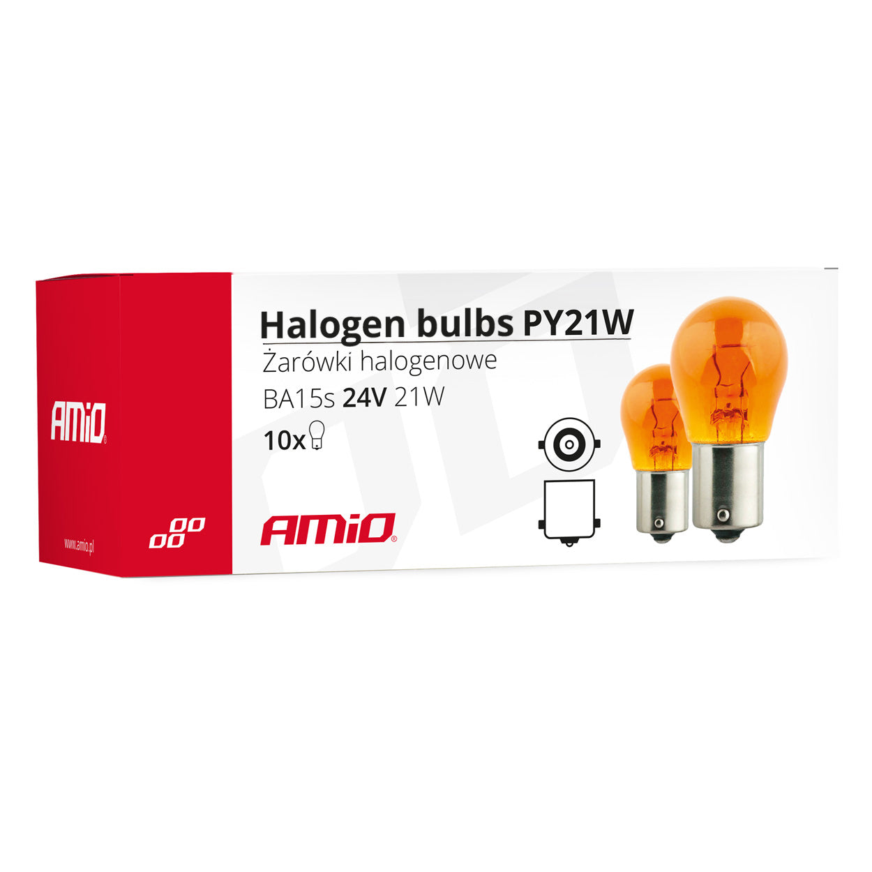 Drita halogjene PY21W BA15s 24V 21W portokalli-3