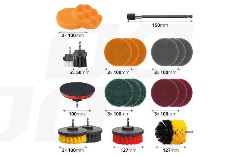 Set furçash për drill - 22 copë-3