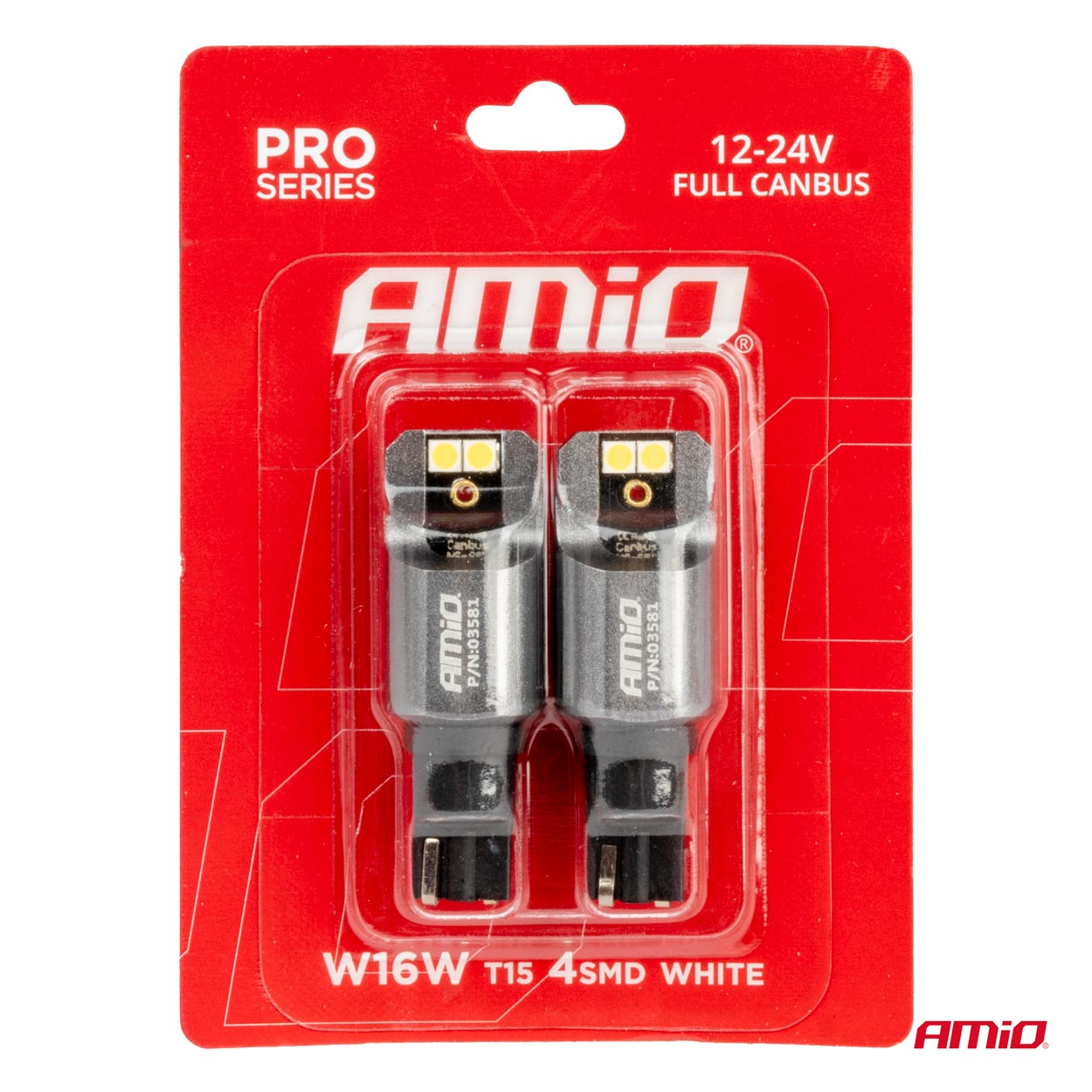 Drita LED CANBUS PRO T15 W16W 4x3030 SMD të bardha 12/24V FULL CANBUS-4