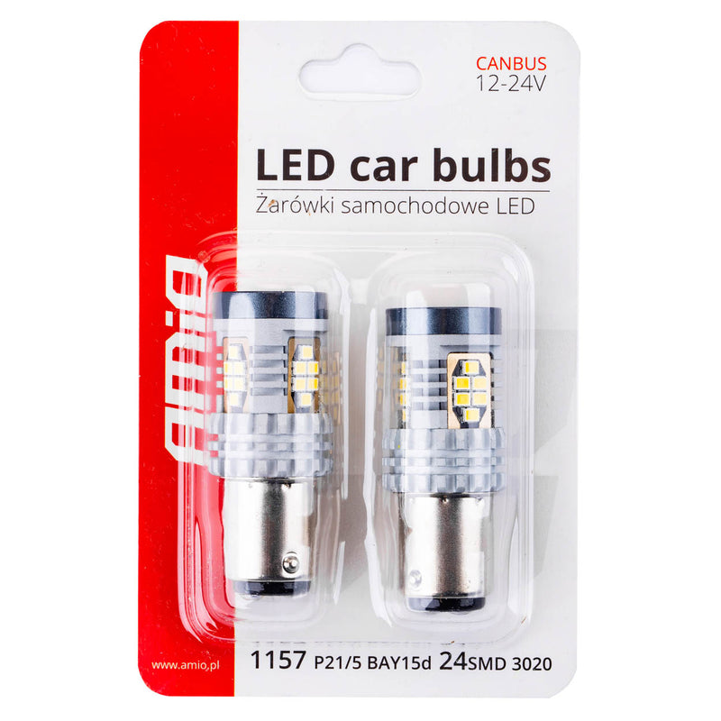 Poç LED CANBUS 3020 24SMD 1157 BAY15D P21/5W i bardhë 12V/24V-4