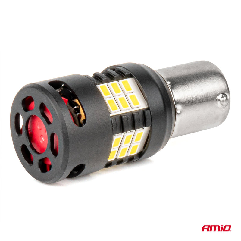 Poç LED CANBUS PRO series 1156 BA15S P21W R10W R5W 24x3020 SMD me ventilator dritë e bardhë 12V/24V-3