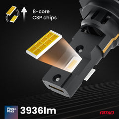 Drita LED të përparme Seria X4 AVIATOR H7/H18 6500K max 44W-4