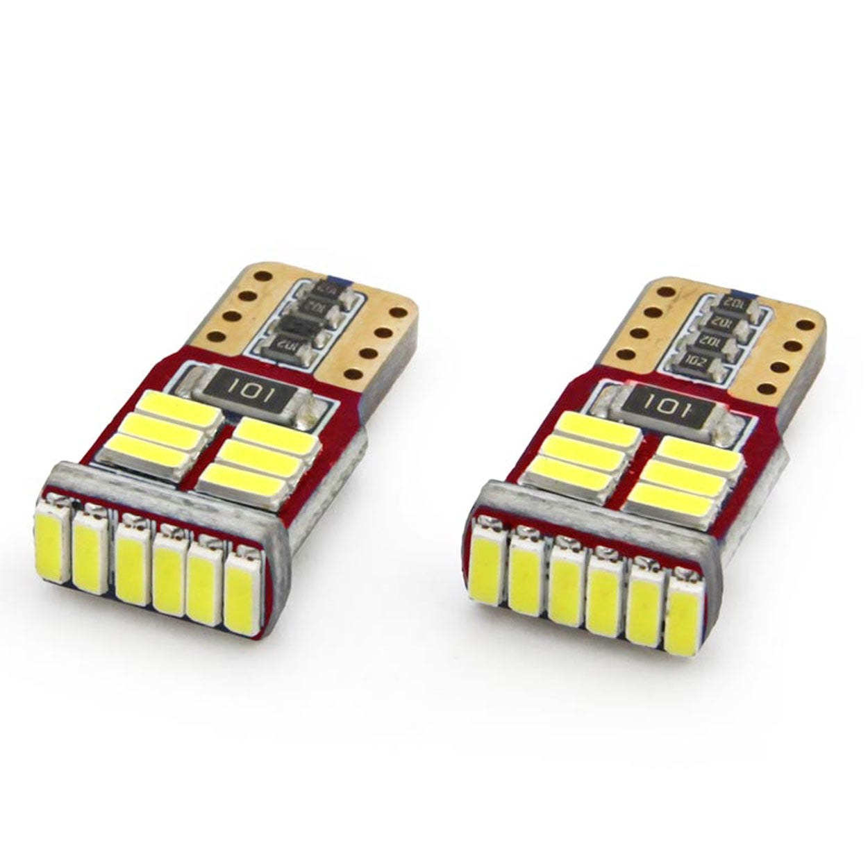 Drita LED CANBUS 18SMD 4014 T10e W5W të bardha 12V-5