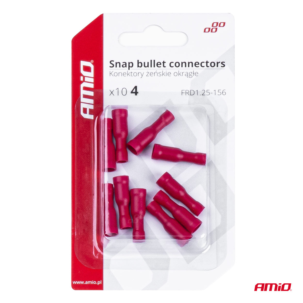 Konektorë Snap Bullet 4mm 0.5-1.5mm² 10A 10 copë-4
