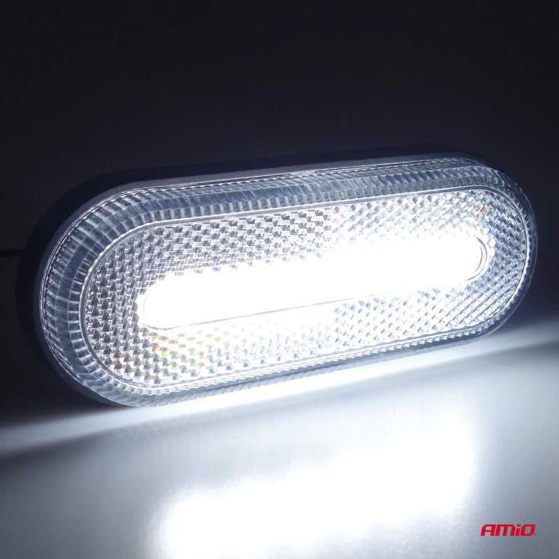 Dritë LED konturuese marker AMiO OM-01-W ovale, e bardhë-4