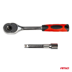 Set çelësash me rrathë dhe mekanizëm ratchet, matës metrik, 11 copë (1/2" 10–24 mm)-4
