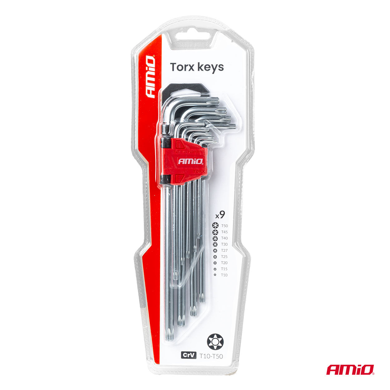 Set çelësash TORX të gjatë 230 mm 9 copë TKL-5