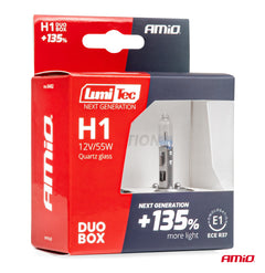 Llamba halogjene H1 12V 55W LumiTec NEXT GENERATION +135% DUO-3