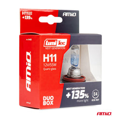 Llamba halogjene H11 12V 55W LumiTec NEXT GENERATION +135% DUO-4