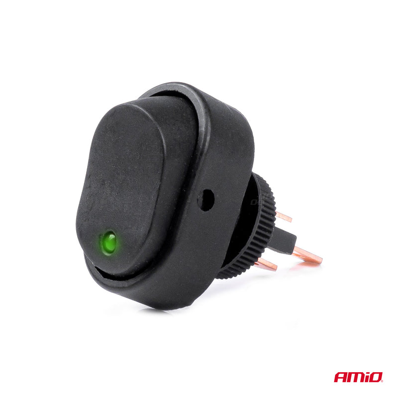 Ndërprerës eliptik me dritë të gjelbër 12/24V max 30A ON/OFF-5