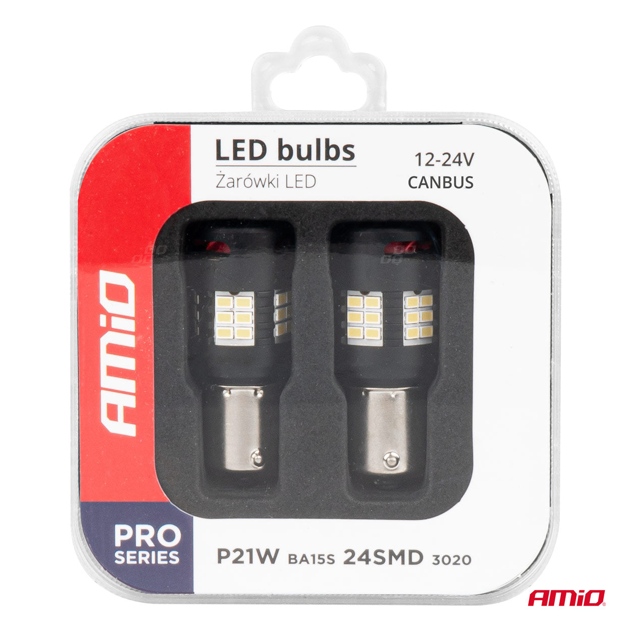 Poç LED CANBUS PRO series 1156 BA15S P21W R10W R5W 24x3020 SMD me ventilator dritë e bardhë 12V/24V-4