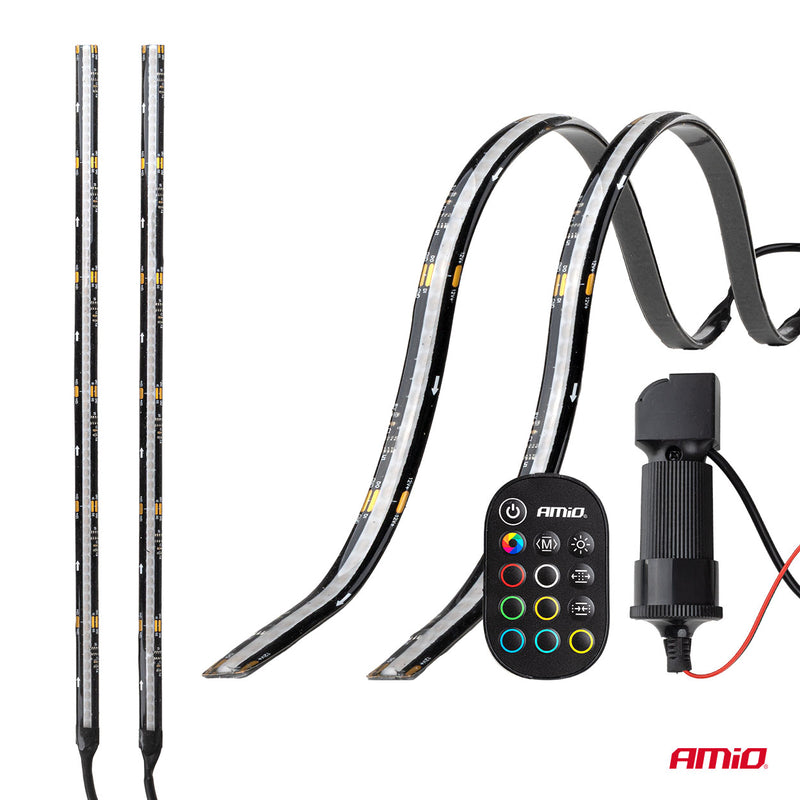 Shirita LED COB fleksibël me kontrollues shumëngjyrësh RGB 2x30 cm 12V-4