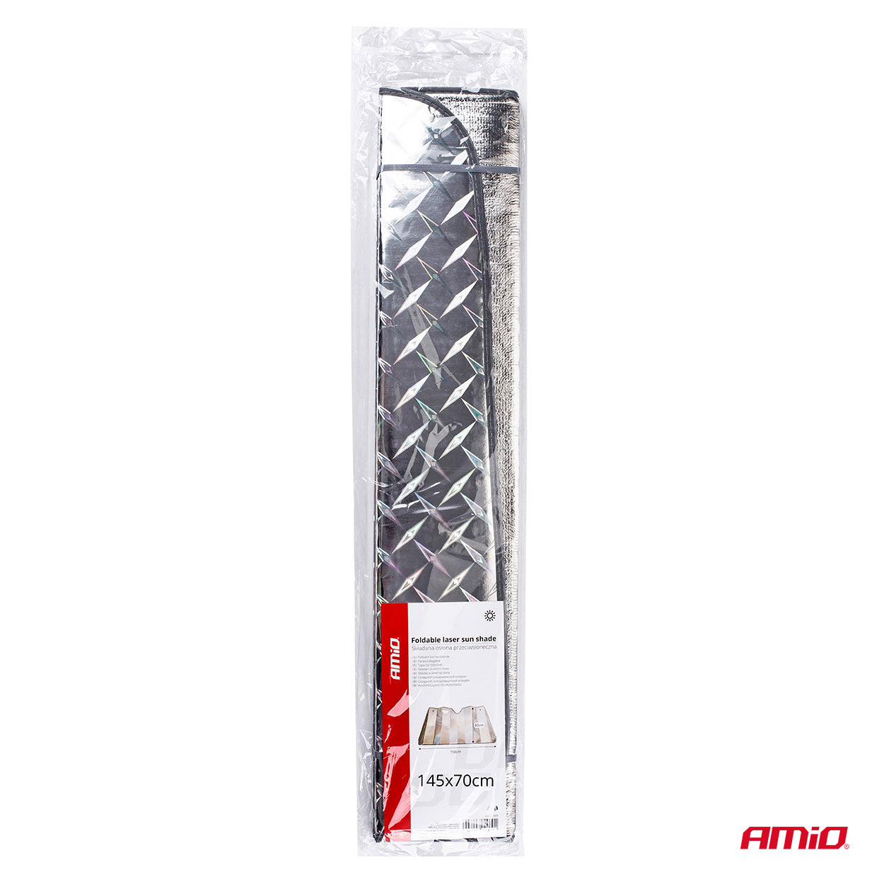 Mbulesë dielli e palosshme me LASER për xhamin e përparmë 145x70 cm-4