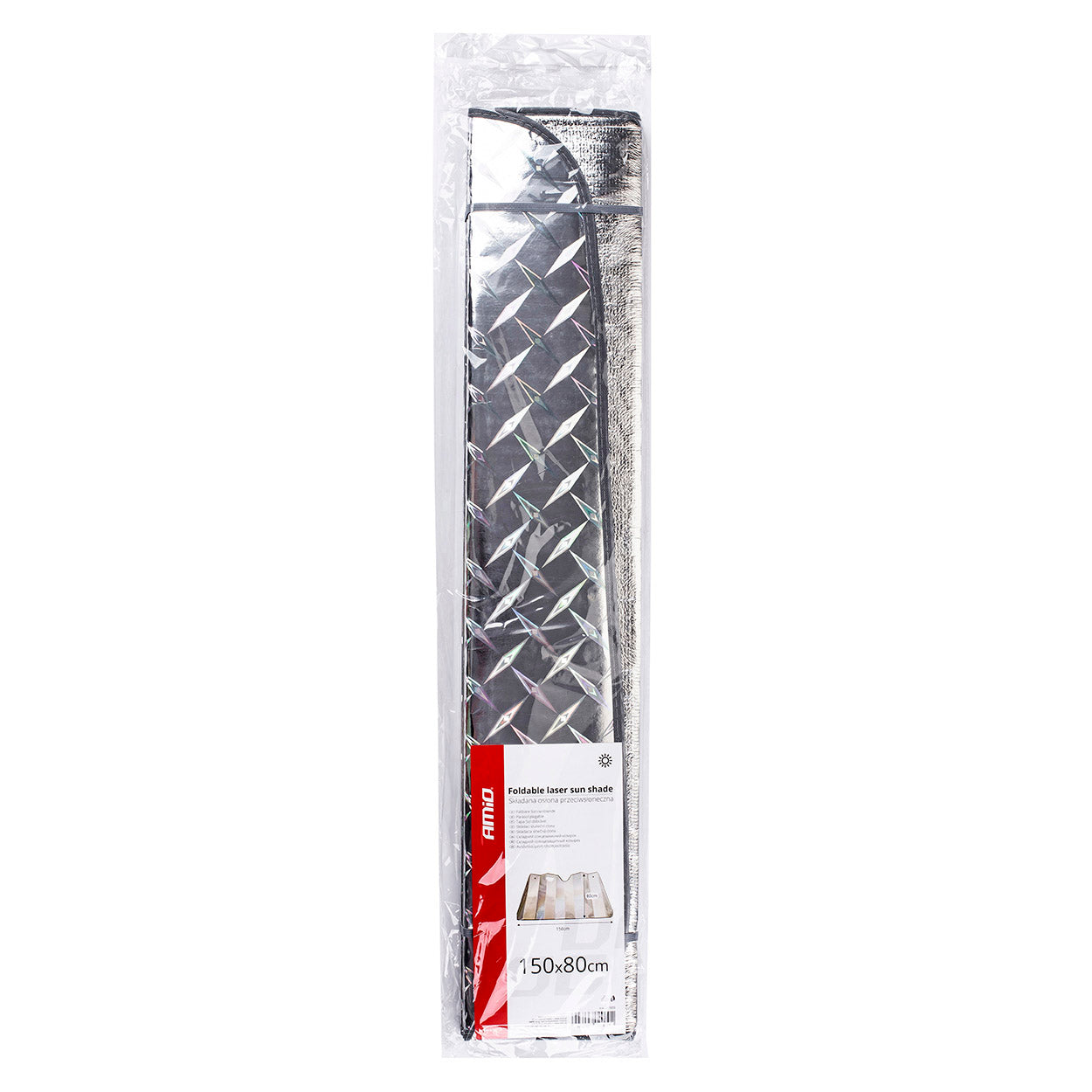 Mbulesë dielli e palosshme me LASER për xhamin e përparmë 150x80 cm-5