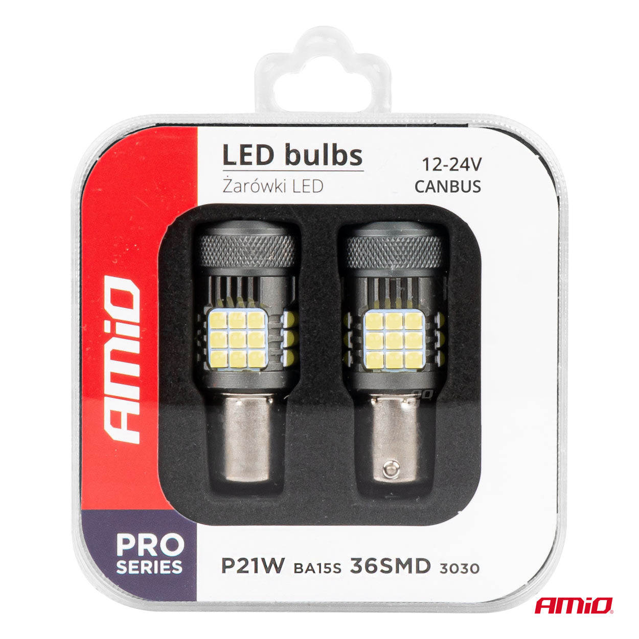 Llamba LED CANBUS PRO series 1156 BA15S P21W R10W R5W 36x3030 SMD me ventilator (FAN), e bardhë 12V/24V-5