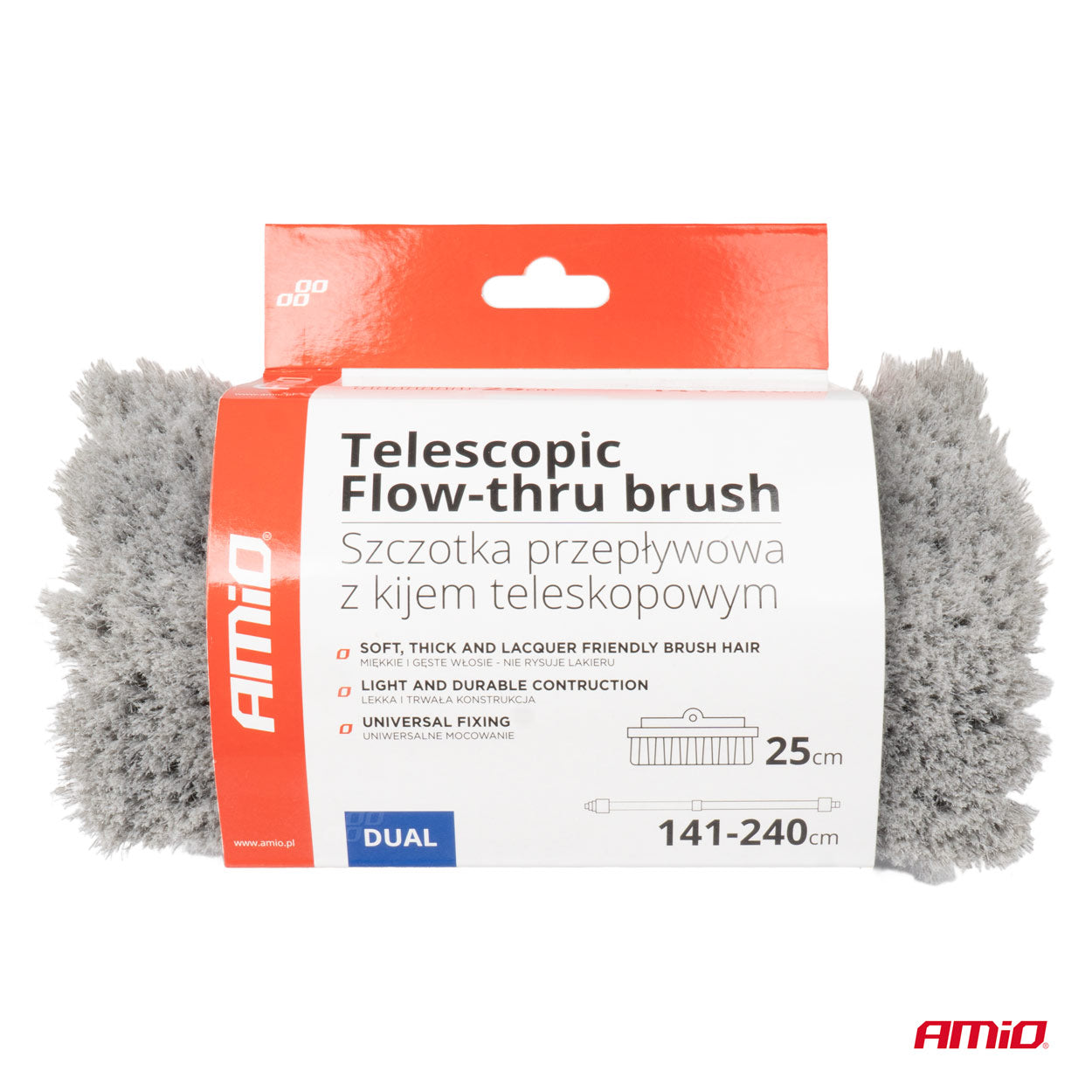 Furçë teleskopike për larje me rrjedhje uji 141-240cm-5