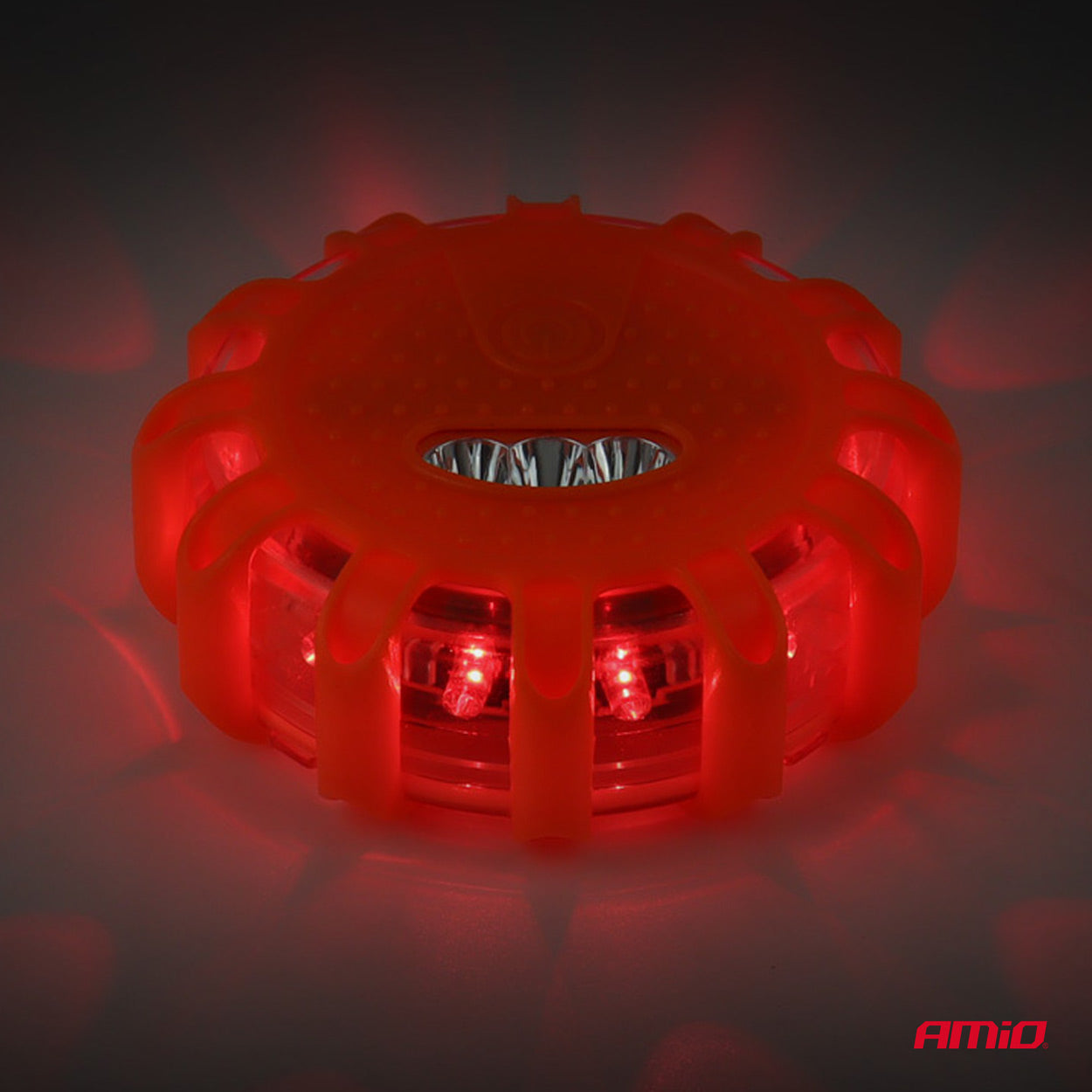 Dritë paralajmëruese portative LED për rrugë me funksion llambe dore, 3xAAA IP65 12SMD + 3SMD-7