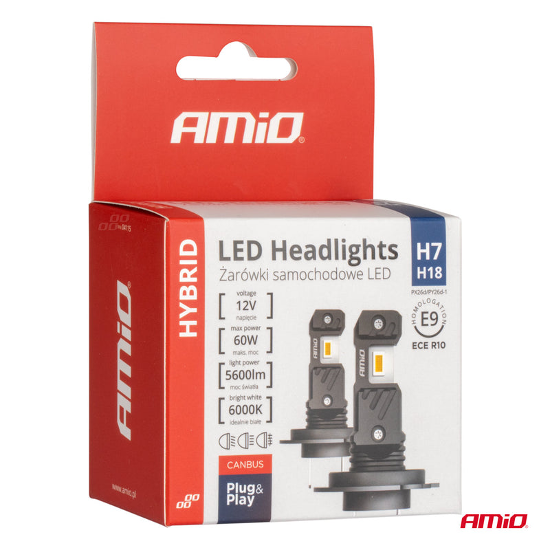 Drita LED të përparme Seria Hybrid H7/H18 6000K Canbus 60W-5