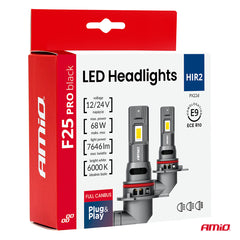 Llambë LED për fenerë Series F25 PRO BLACK FULL CANBUS HIR2 68W 12V 24V-6