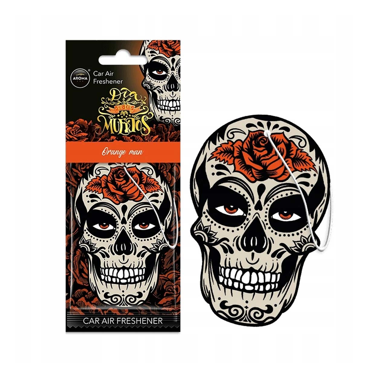Car air freshener AROMA CAR MUERTOS Skull Orange Man Island Driftwood-1