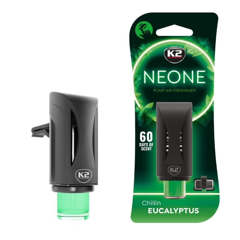 K2 Aromatizues për veturë për ventilim – NEONE CHILLIN EUCALYPTUS (me pompë)
