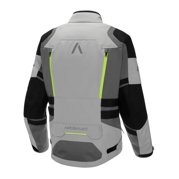 Xhaketë turistike motoçiklete ADRENALINE BERGEN PPE, ngjyrë gri / e verdhë fluoreshente, madhësia 3XL-2
