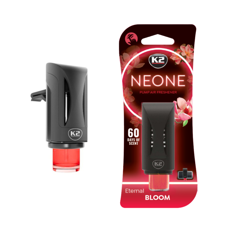 K2 Aromatizues për veturë për ventilim – NEONE ETERNAL BLOOM (me pompë)