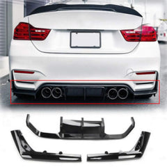 Difuzor i pasëm me splittera anësorë të pasëm për BMW F30 / F82 ( M3/M4 Series)-2